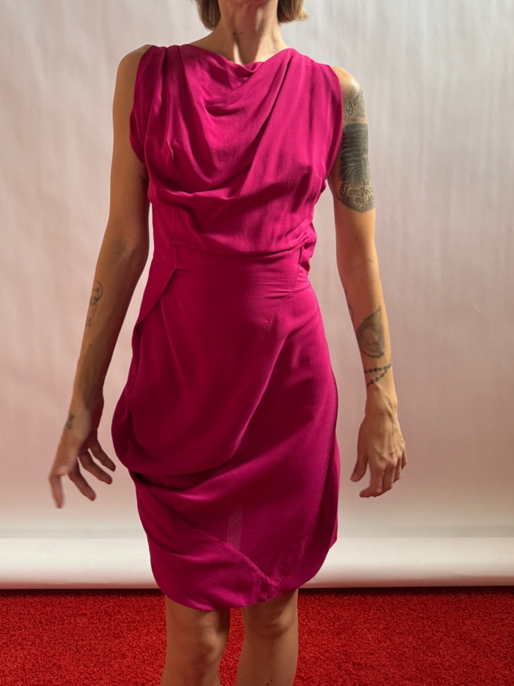 Vivienne Westwood Anglomania SS14 Fuchsia Viscose Dress IT 40